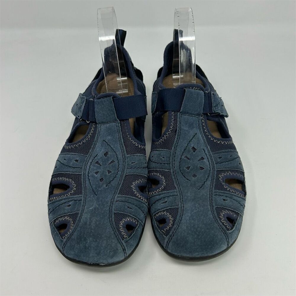Earth Origins Women's Blue Leather Comfort Flats Size 11M Closed Toe Casual - Picture 4 of 11